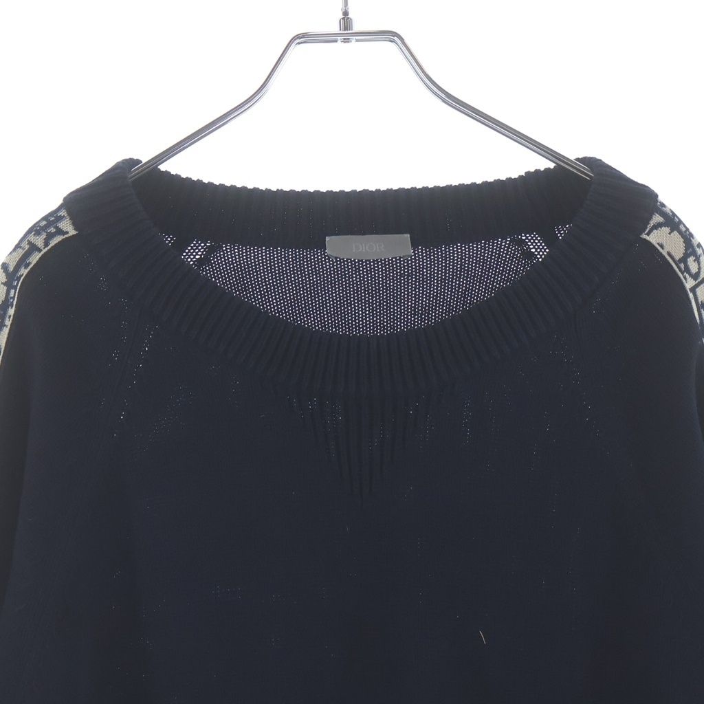 Dior Oblique Trotter Long Sleeve Knit Black Sweater — view 3