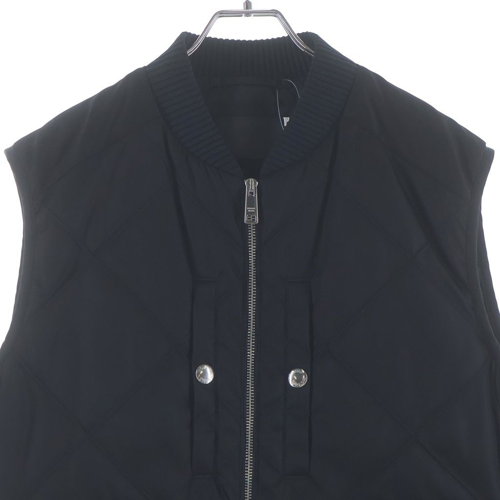 Prada Zip Up Nylon Quilted Vest Black — view 3
