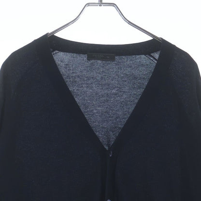 Prada Cashmere Blend Knit Cardigan Navy — view 3