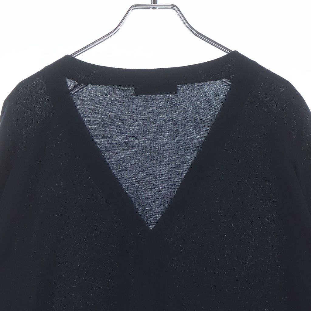 Prada Cashmere Blend Knit Cardigan Navy — view 4