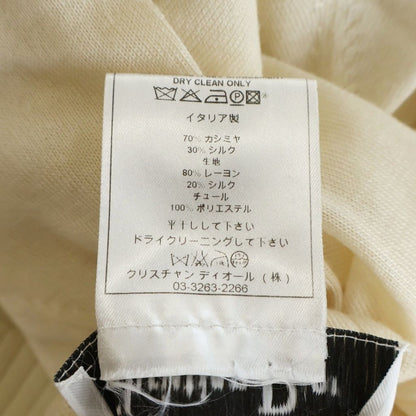 Dior Turtleneck Hem Pocket Cut Off Silk Blend Cashmere Knit Sweater Ivory — view 8