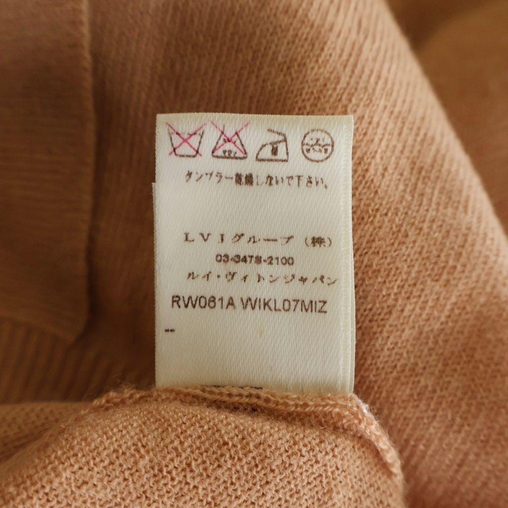 Louis Vuitton Neck Cashmere Knit Sweater Pink Beige — view 8