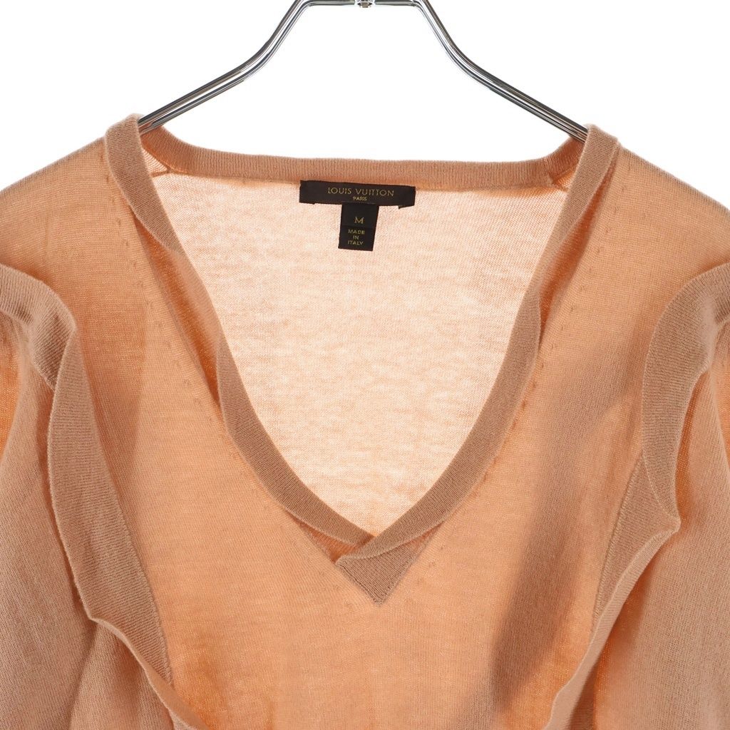 Louis Vuitton Neck Cashmere Knit Sweater Pink Beige — view 3