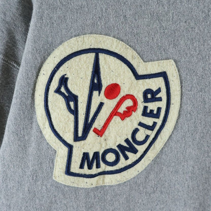 Moncler Maglia Con Cappuccio Logo Patch Hooded Sweatshirt Hoodie Gray — view 5