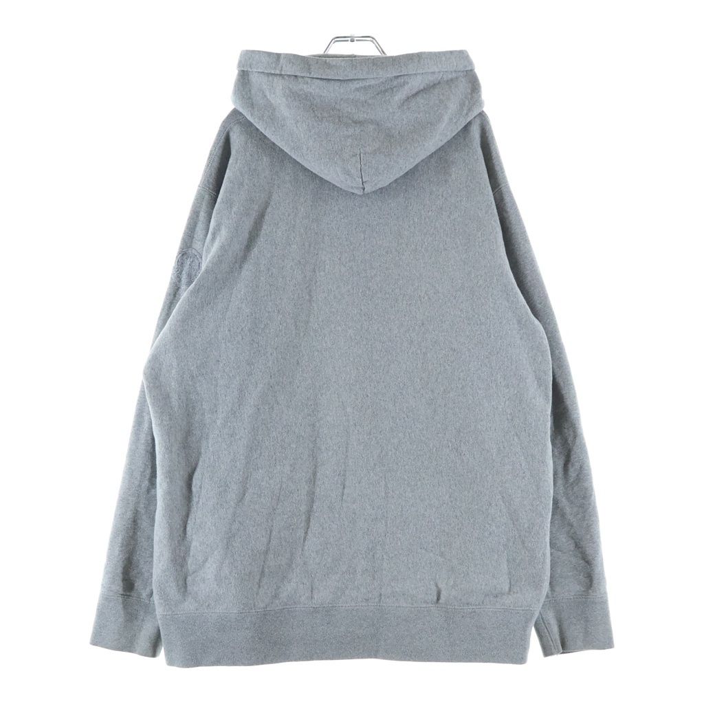 Moncler Maglia Con Cappuccio Logo Patch Hooded Sweatshirt Hoodie Gray — view 2