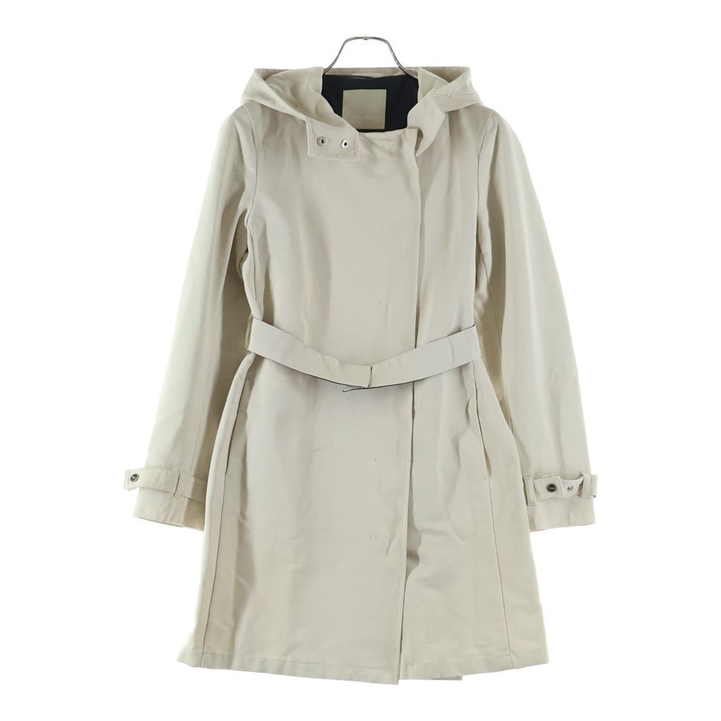 Max Mara S Double Breasted per Dead Ohlin Zip Up Coat Ivory