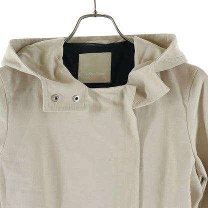 Max Mara S Double Breasted per Dead Ohlin Zip Up Coat Ivory — view 3