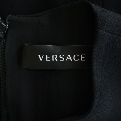 Versace Medusa Button Little Sleeve Dress Black — view 6