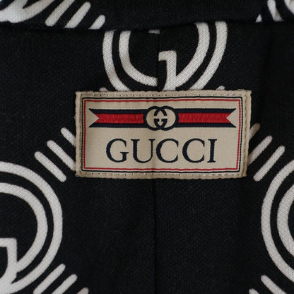 Gucci Interlocking All Over Print Long Flare Skirt Black — view 4