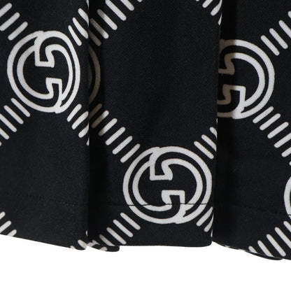 Gucci Interlocking All Over Print Long Flare Skirt Black — view 5