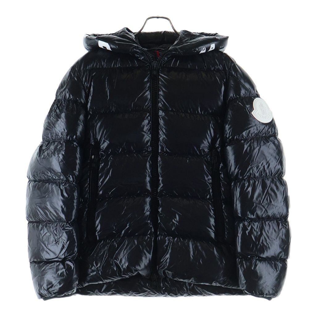 Moncler Dubois du Fleece Rubber Patch Logo Down Jacket Black