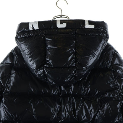 Moncler Dubois du Fleece Rubber Patch Logo Down Jacket Black — view 4