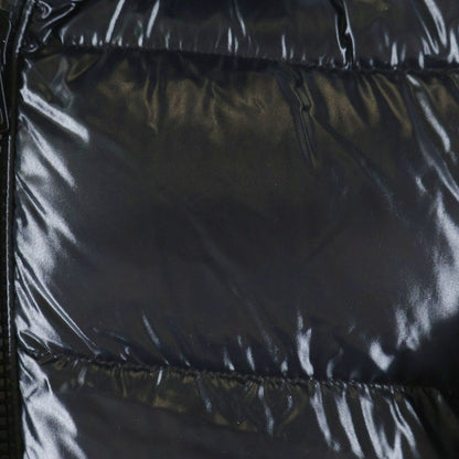 Moncler Dubois du Fleece Rubber Patch Logo Down Jacket Black — view 5