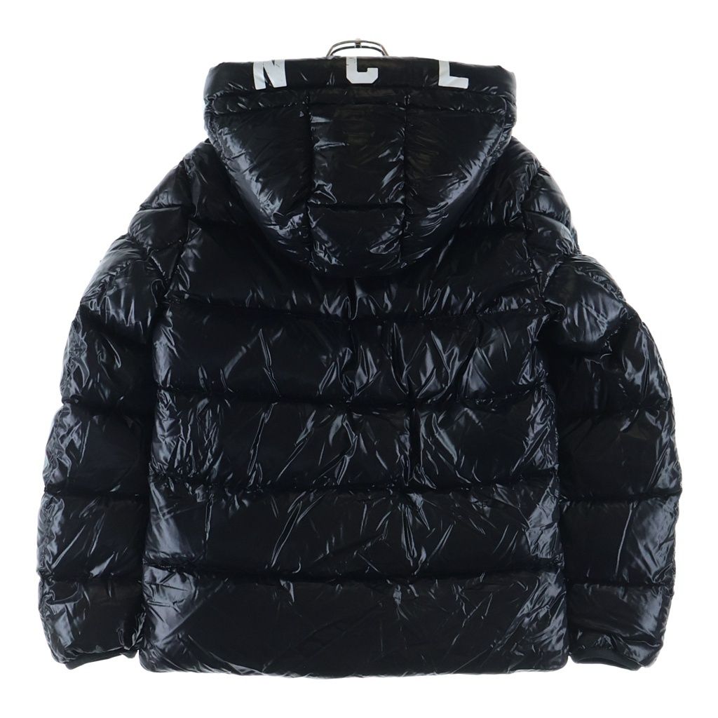 Moncler Dubois du Fleece Rubber Patch Logo Down Jacket Black — view 2