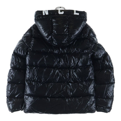 Moncler Dubois du Fleece Rubber Patch Logo Down Jacket Black — view 2