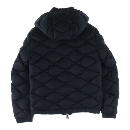 Moncler Morandiere Patch Logo Hooded Down Jacket Black — view 2