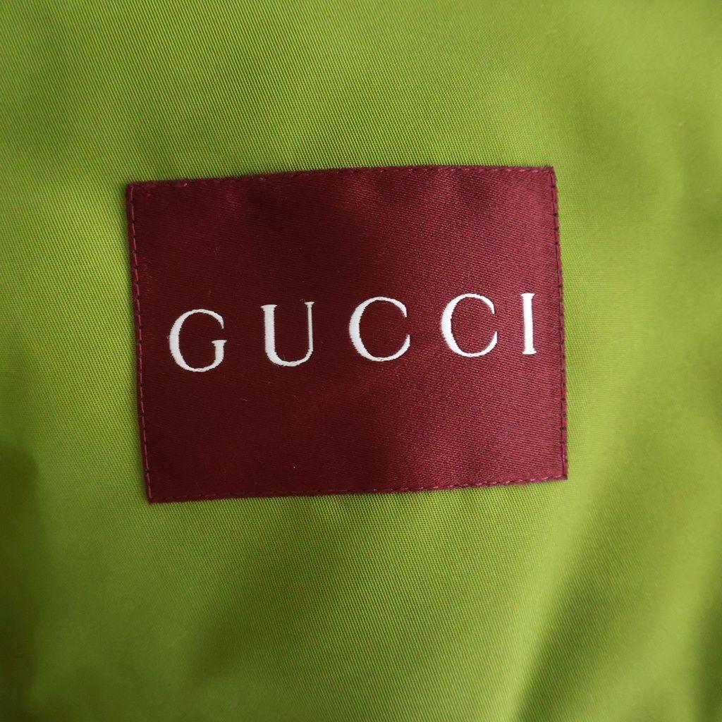 Gucci Front Logo Nylon Twill Bomber Jacket Light Green — view 7