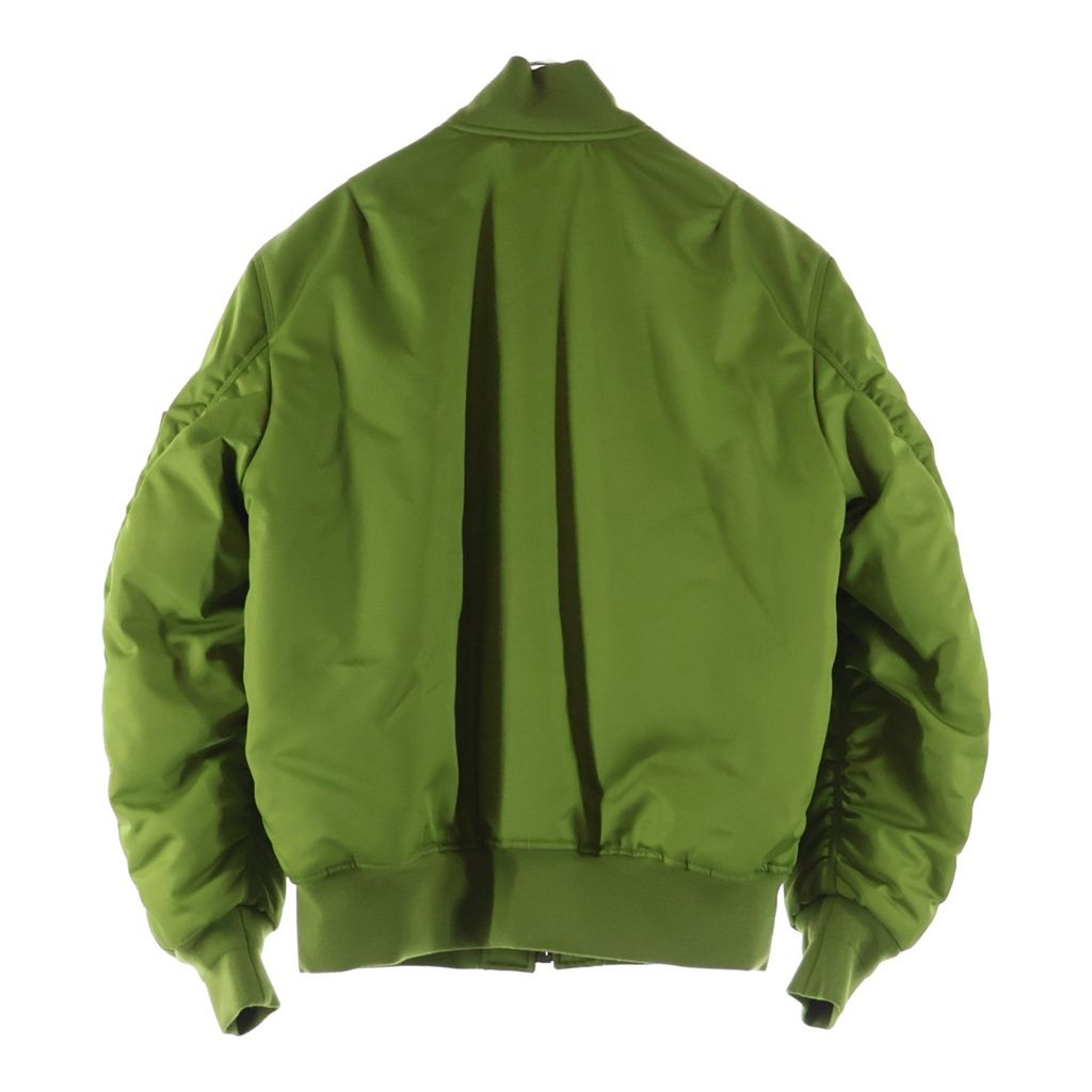 Gucci Front Logo Nylon Twill Bomber Jacket Light Green — view 2