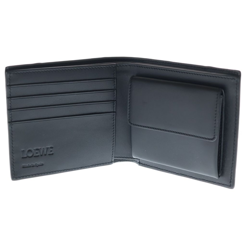 Loewe Puzzle Bifold Wallet Compact Card Case Black Leather — view 4