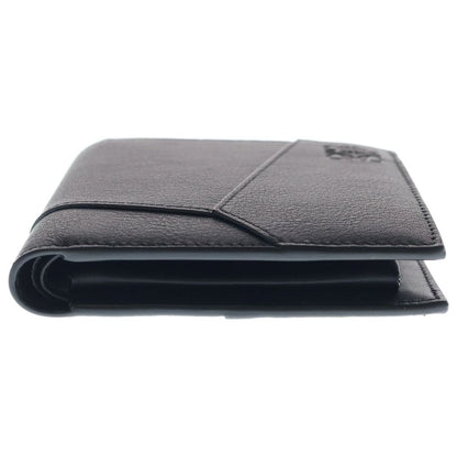 Loewe Puzzle Bifold Wallet Compact Card Case Black Leather — view 5