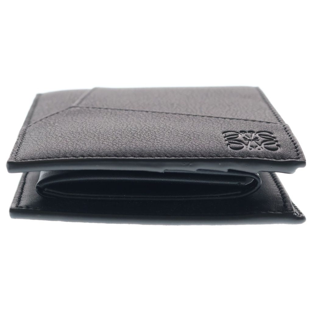 Loewe Puzzle Bifold Wallet Compact Card Case Black Leather — view 3