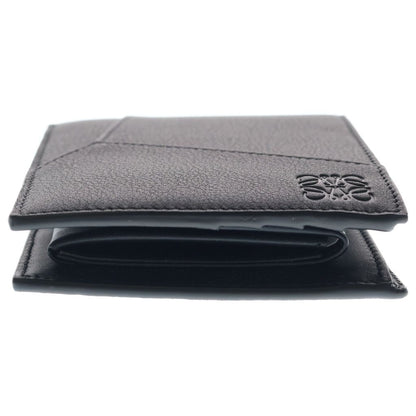 Loewe Puzzle Bifold Wallet Compact Card Case Black Leather — view 3