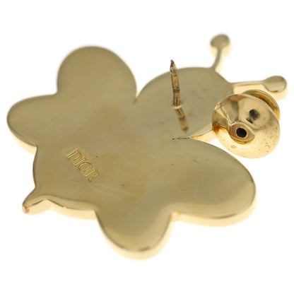 Dior Kaws Bee Pin Yellow Rhinestone Brooch Pin Gold — view 5