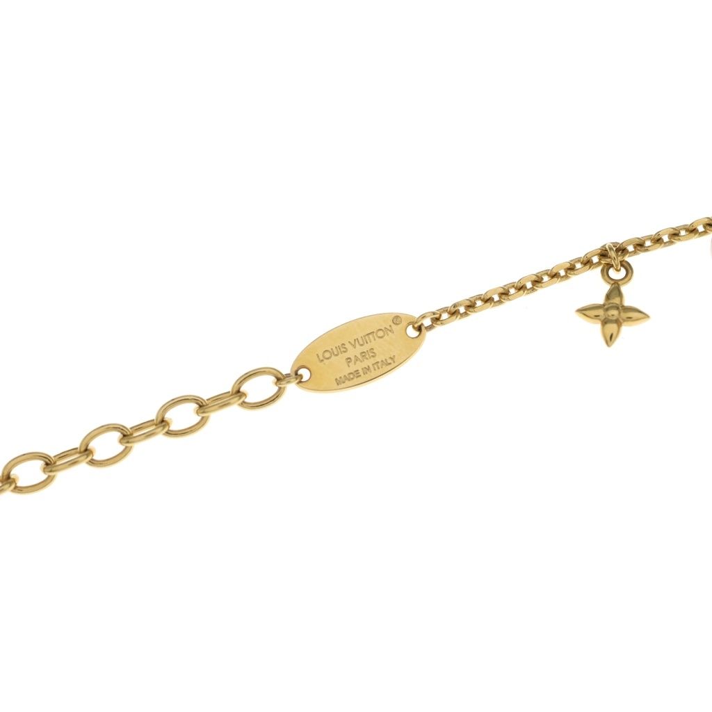 Louis Vuitton Blue Ming Pearl Necklace Gold — view 5