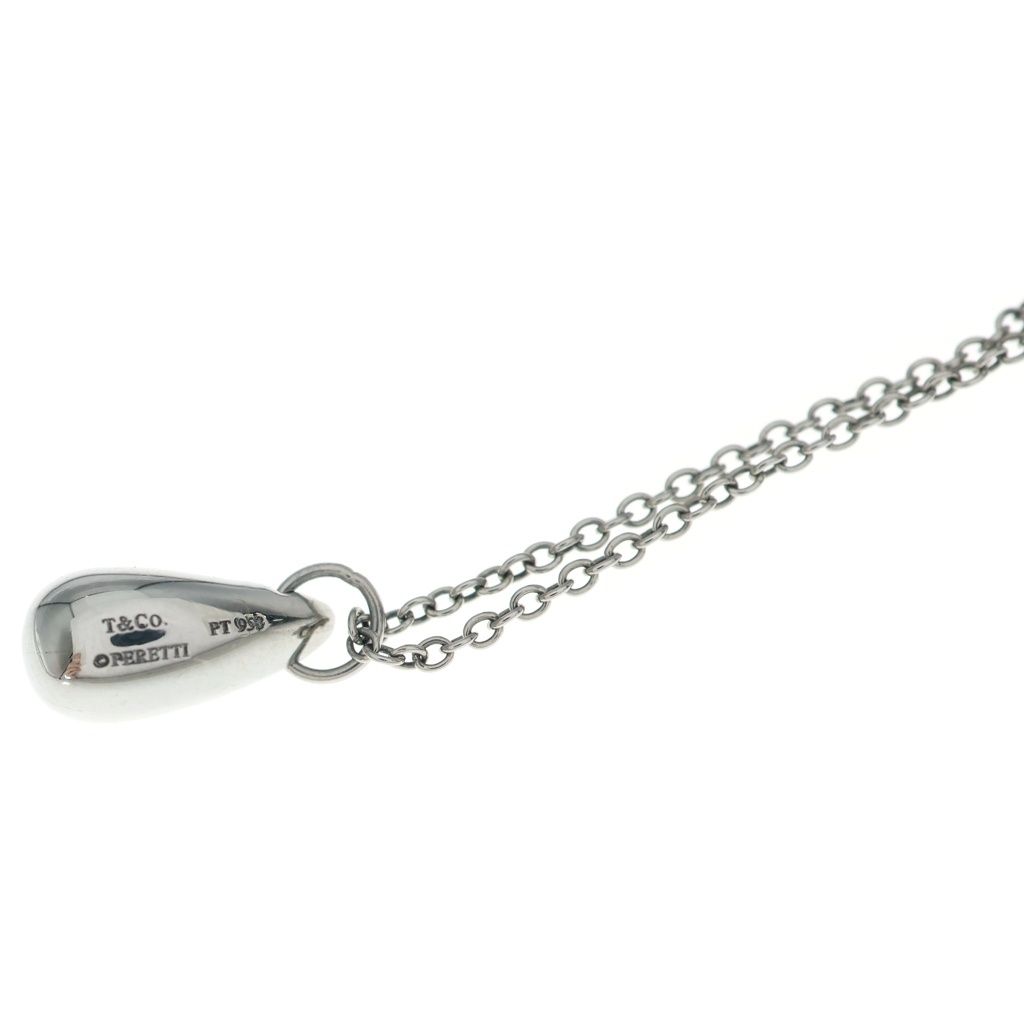 Tiffany & Co Elsa Peretti Teardrop Necklace Platinum Pendant — view 3