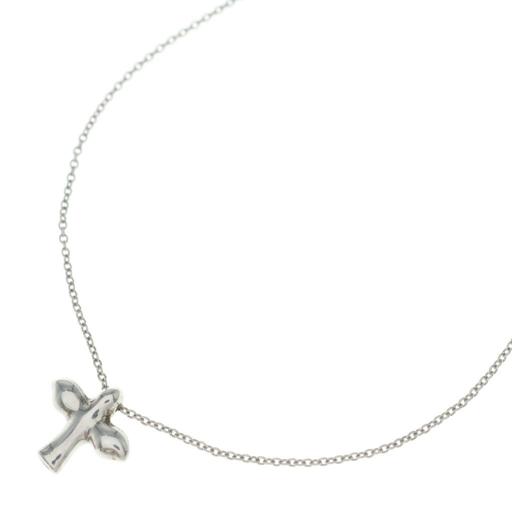 Tiffany & Co Elsa Peretti Bird Cross Necklace Silver