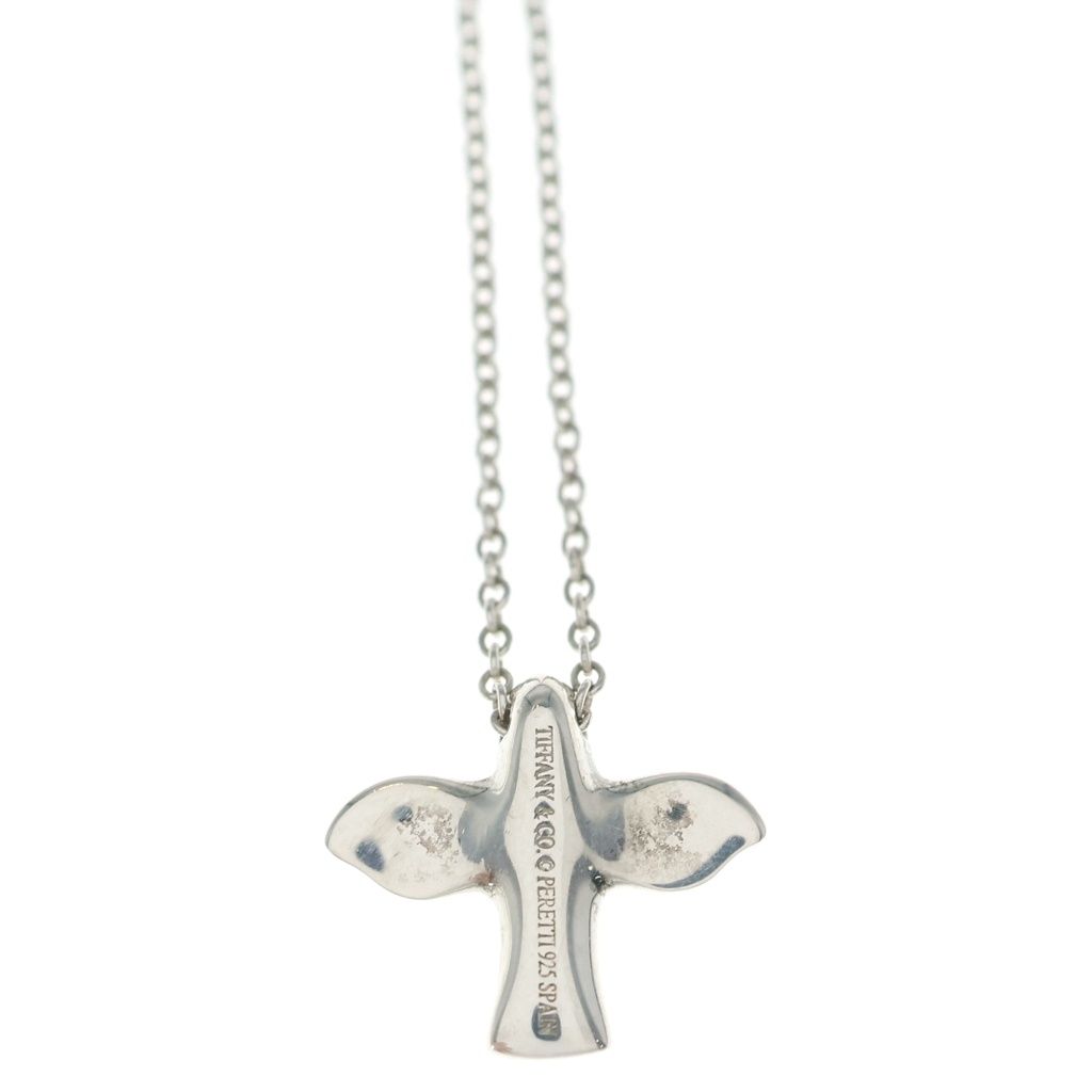 Tiffany & Co Elsa Peretti Bird Cross Necklace Silver — view 3