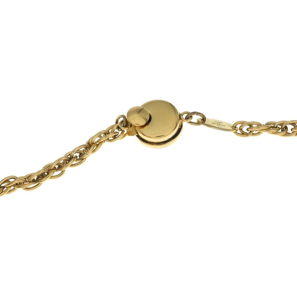 Chanel CC Logo Faux Pearl Long Necklace Gold — view 5