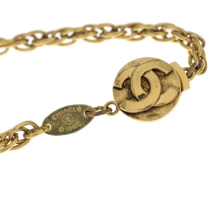 Chanel CC Logo Faux Pearl Long Necklace Gold — view 4