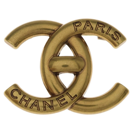 Chanel CC Logo Brooch Gold 21k