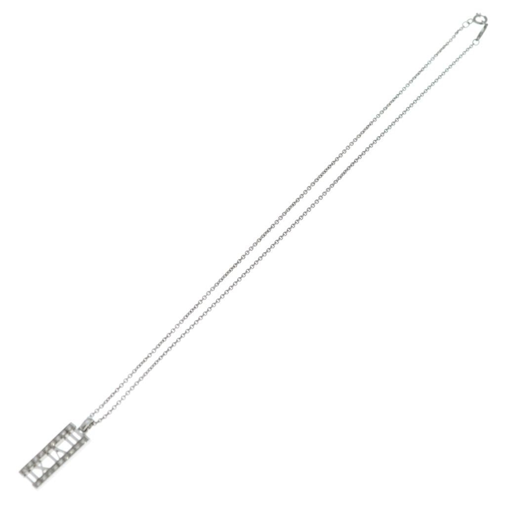 Tiffany & Co Atlas Bar Diamond Necklace 18k White Gold — view 2