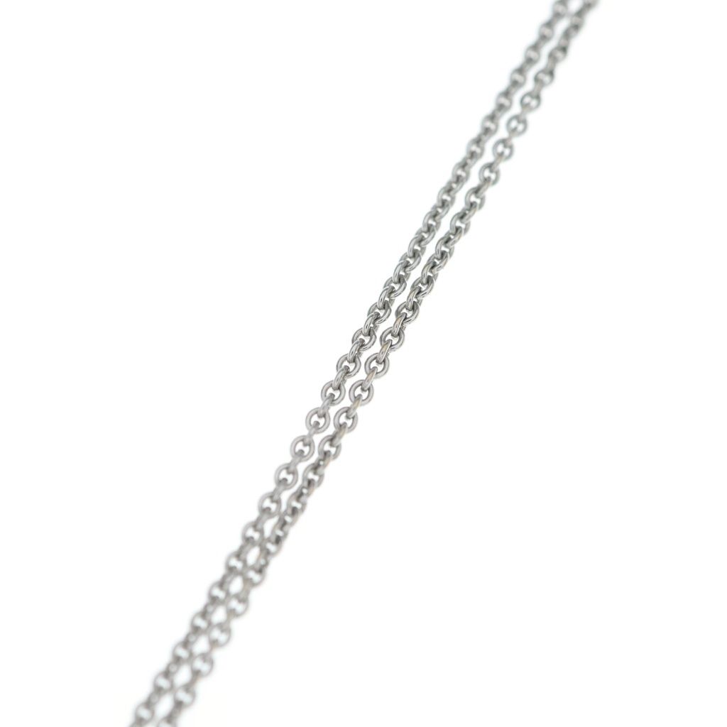 Tiffany & Co Atlas Bar Diamond Necklace 18k White Gold — view 4