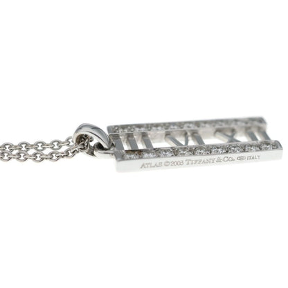 Tiffany & Co Atlas Bar Diamond Necklace 18k White Gold — view 6