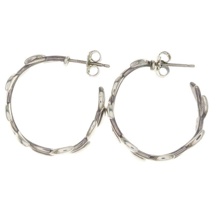 Tiffany & Co Olive Leaf Hoop Earrings Silver — view 3