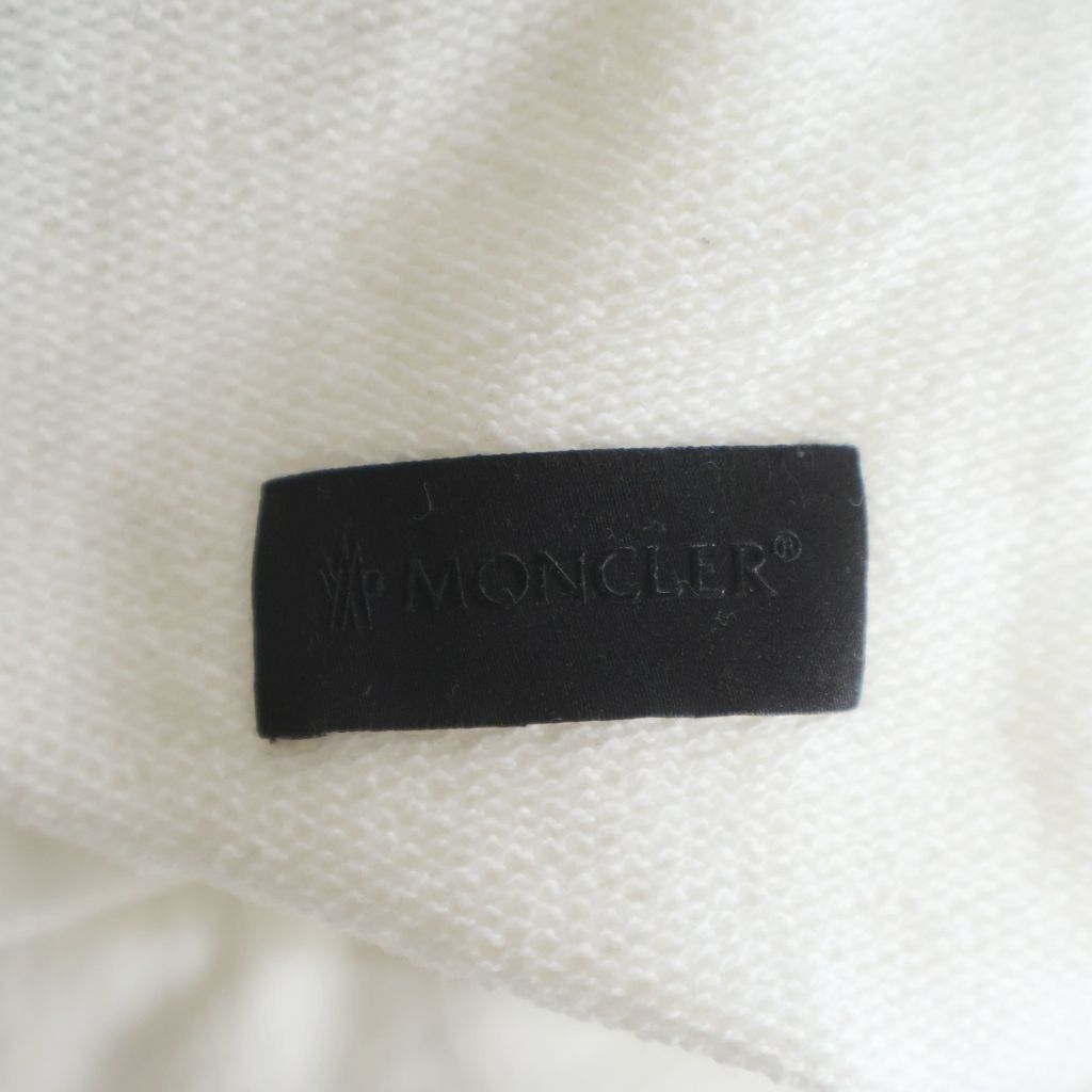 Moncler Sweatshirt Bottom Side Logo Print Sweatpants Pants White — view 7