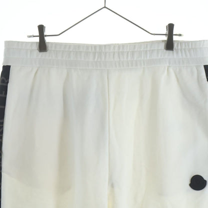 Moncler Sweatshirt Bottom Side Logo Print Sweatpants Pants White — view 3