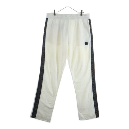 Moncler Sweatshirt Bottom Side Logo Print Sweatpants Pants White