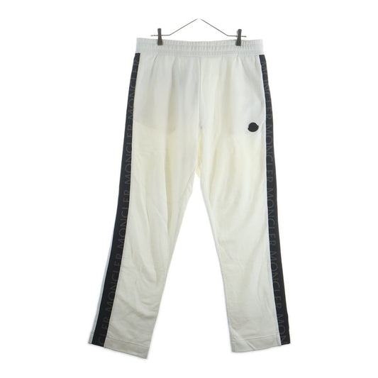 Moncler Sweatshirt Bottom Side Logo Print Sweatpants Pants White