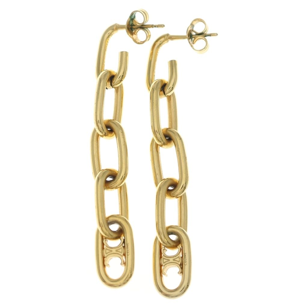 Celine Triomphe Earrings Gold