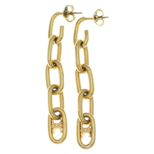 Celine Triomphe Earrings Gold
