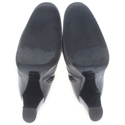 Hermes Sac a Depeches Leather Long Boots Black — view 5