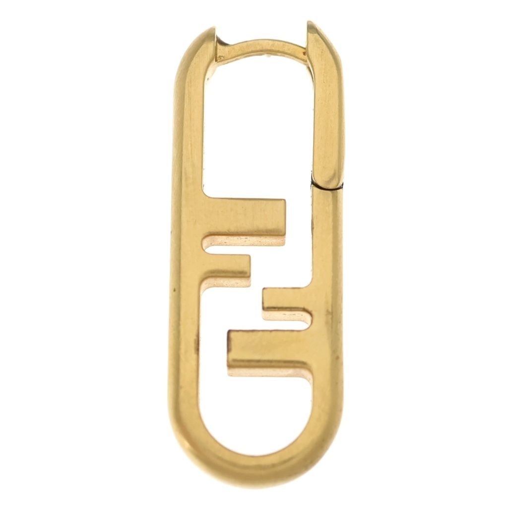 Fendi O-rock FF Logo Single Earrings Gold