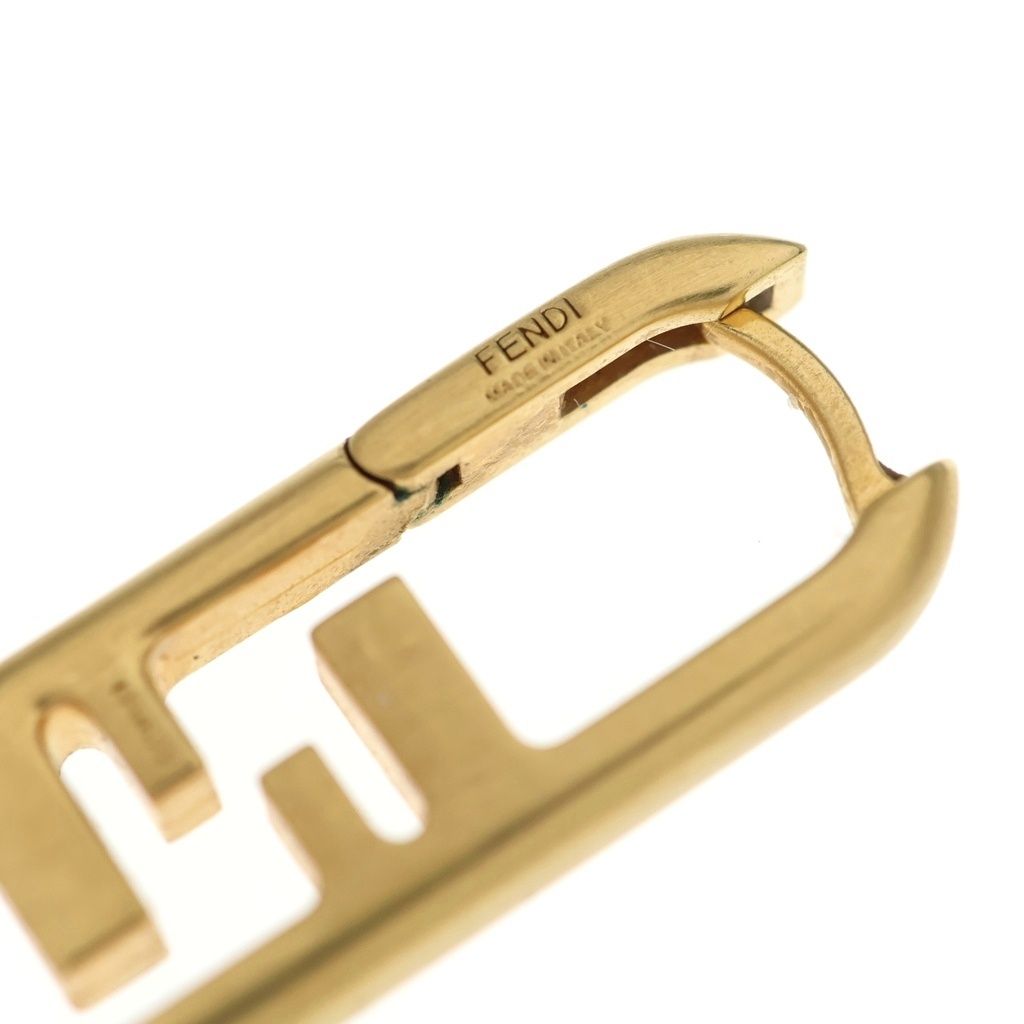 Fendi O-rock FF Logo Single Earrings Gold — view 5