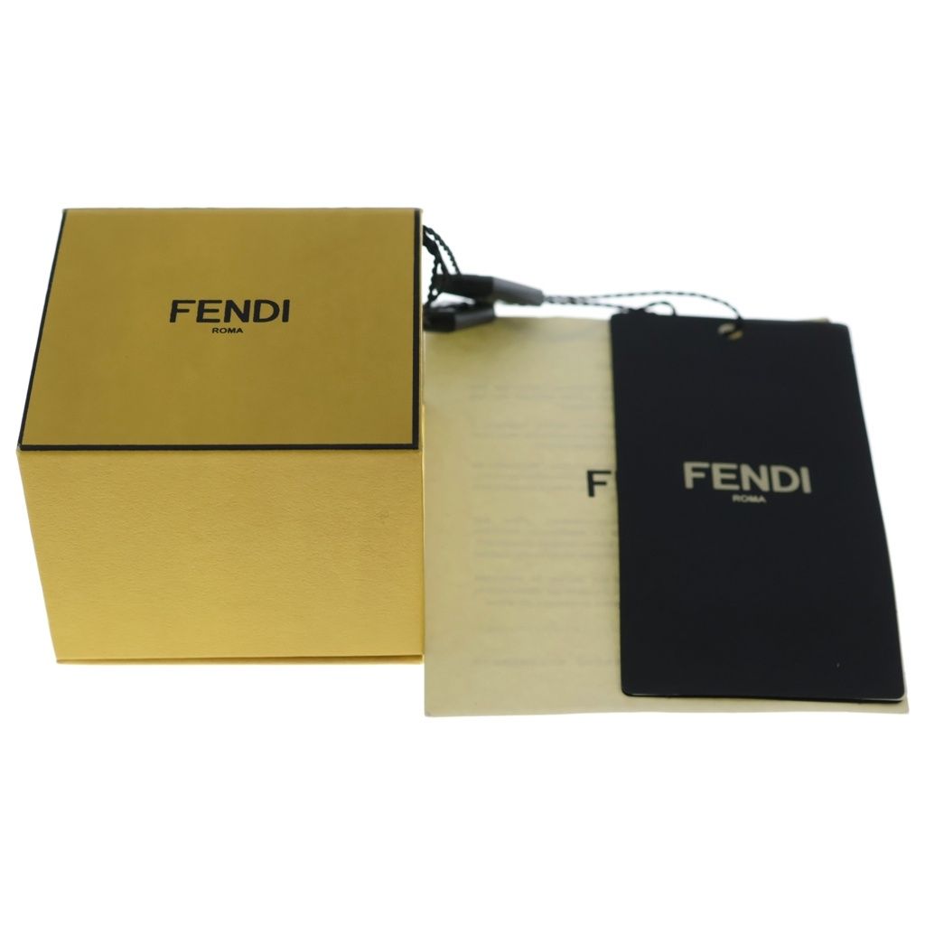 Fendi O-rock FF Logo Single Earrings Gold — view 6