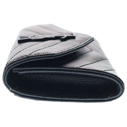Saint Laurent Paris Stitch Monogram Small Envelope Wallet Card Case Black — view 3