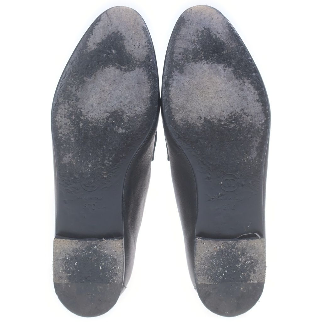 Chanel Chain Loafers Black 37c with CC Logo Charm — view 5